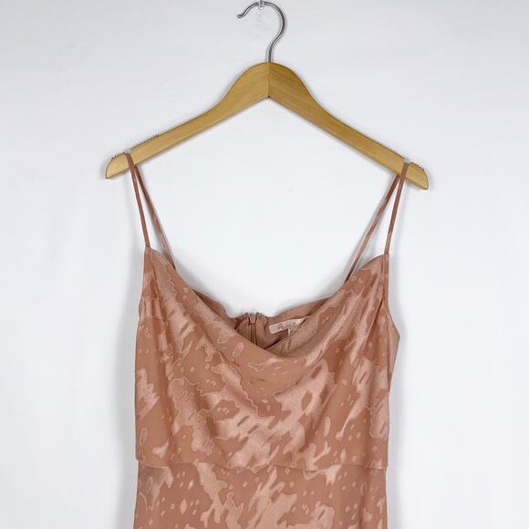 Anthropologie Hutch Women's Kinsey Burnout Midi Slip Dress Size 12 Blush - Picture 4 of 16